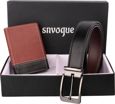 

SNVOGUE Belt, Wallet Combo(Black)