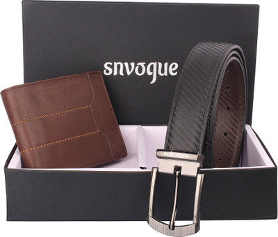 

SNVOGUE Belt, Wallet Combo(Black)