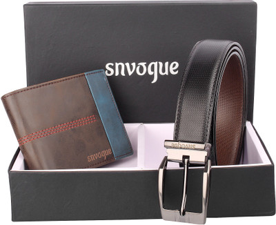 

SNVOGUE Belt, Wallet Combo(Black)