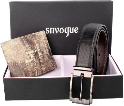 

SNVOGUE Belt, Wallet Combo(Black)
