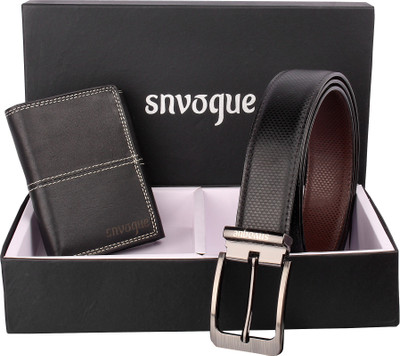 

SNVOGUE Belt, Wallet Combo(Black)