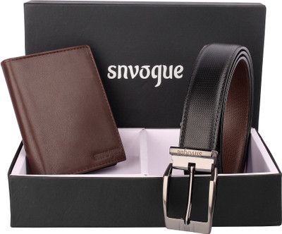

SNVOGUE Belt, Wallet Combo(Black)