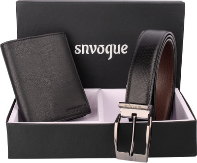 

SNVOGUE Belt, Wallet Combo(Black)