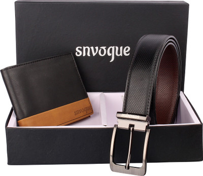

SNVOGUE Belt, Wallet Combo(Black)