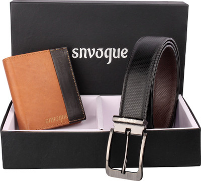 

SNVOGUE Belt, Wallet Combo(Black)