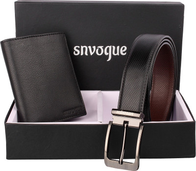

SNVOGUE Belt, Wallet Combo(Black)