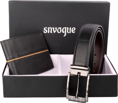 

SNVOGUE Belt, Wallet Combo(Black)