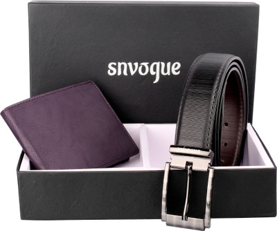 

SNVOGUE Belt, Wallet Combo(Black)