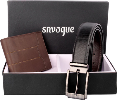

SNVOGUE Belt, Wallet Combo(Black)