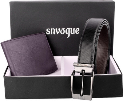 

SNVOGUE Belt, Wallet Combo(Black)