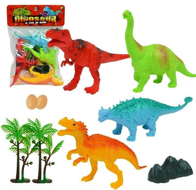 

Civil 4 pcs of Dinosaurs Animals Plastic Toys for Kids(Multicolor)(Multicolor)