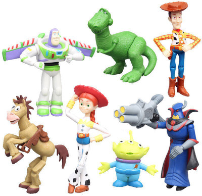 

Toy Mela 7 Pcs. / Set Toy Story Jessie, Sheriff Woody, Buzz Lightyear, Aliens, Bullseye Action Figure For Kids(Multicolor)