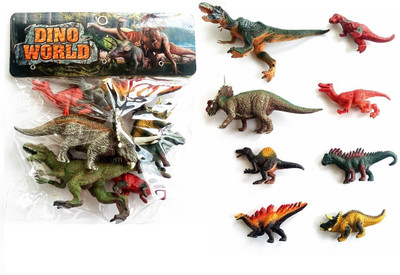 

Civil 8 Pcs pcs of Heavy Solid Body Dinosaurs Animals Toy for Kids(Multicolor)(Multicolor)