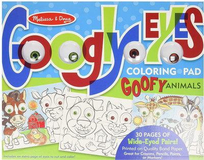 

MELISSA AND DOUG Wacky Animals - Googly Eyes Coloring Pad