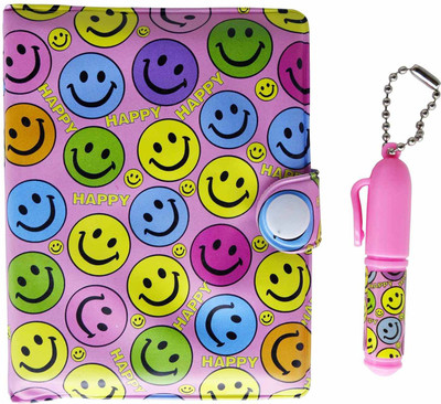 

Funcart Smiley Pink Small Diary Set with Small Pen
