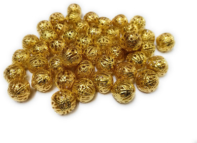 

Medonna shoppe 10 mm size imported Round Metal Spacer Beads, Jolly balls, metal hallow spacer balls Jewellery Making, Craft works Loose Charms, Gold finish, pack of 100 nos