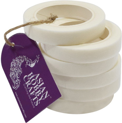 

AsianHobbyCrafts Flower Making Floral Tape, White (12 mm :(1/2 inch) length: 14 yards : 6 Pieces)
