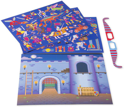 

Melissa & Doug Easy-to-See 3-D Kids' Coloring Pad - Dinosaurs, Knights, Space