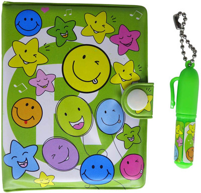

Funcart Smiley Green Small Diary Set with Small Pen