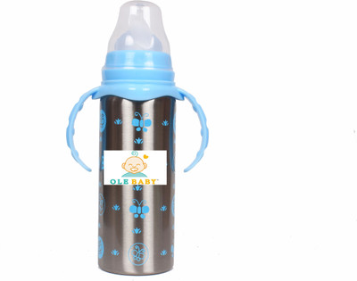 

Ole Baby Kids Multifunctional 3 in 1 Stainless Steel Feeding Bottle - 180ml (Blue) - 180 ml(Blue)
