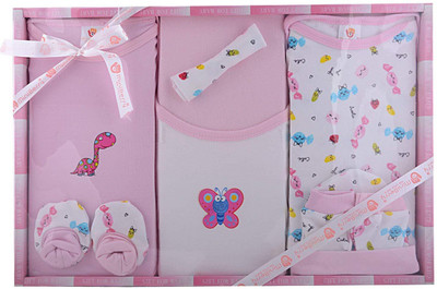 

HEALTHY BABY Baby Gift Set (Pink) - Pack of 8(Pink)