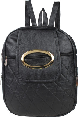 

Rajni Fashion PU Leather Girls Backpack, (School Bag, Student Backpack, Tuition Backpack,Women Travel bag) 8 L Backpack(Black)