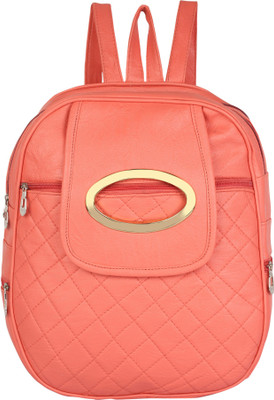 

Rajni Fashion PU Leather Girls Backpack, Peach Color (School Bag, Student Backpack, Tuition Backpack,Women Travel bag) 8 L Backpack(Pink)