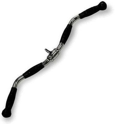 

FITNESS A TO Z BEST QUALITY RUBBER COATED CURL BAR ( 3 FEET ) Triceps Bar(Black)