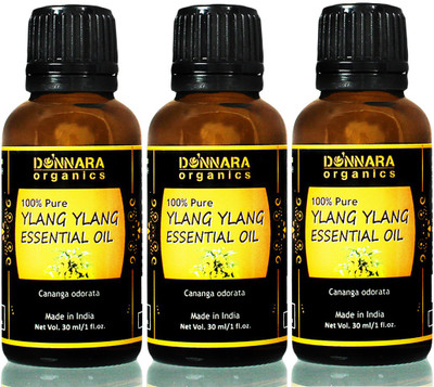 

Donnara Organics 100% Pure Ylang Ylang Essential oil- Natural & Undiluted Combo pack of 3 bottles of 30 ml(90 ml)(90 ml)