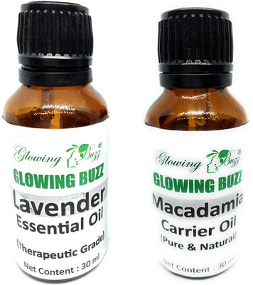 

Glowing Buzz Combo of lavender and macademia essential oil 30ml each(60 ml)