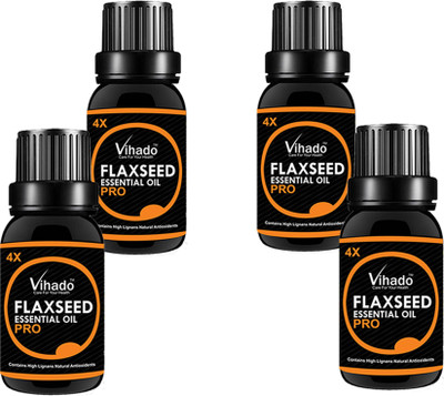 

VIHADO Flaxseed Oil, 4X PRO 100% Pure, Natural & Undiluted (20 ML) (Pack of 4)(20 ml)