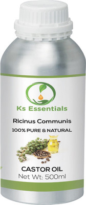 

Ks Essentials 100% Pure Castor Carrier Oil Natural & Undiluted ( 500ml ) Hair Oil(500 ml)