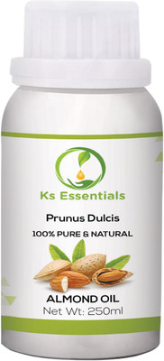 

Ks Essentials Almond Carrier Oil Pure Natural Therapeutic Grade & Aromatherapy For Skin Care & Hair Growth (250 Ml) Hair Oil(250 ml)