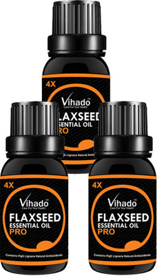 

VIHADO Flaxseed Oil, 4X PRO 100% Pure, Natural & Undiluted (30 ML) (Pack of 3)(30 ml)