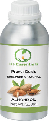 

Ks Essentials Almond Carrier Oil Pure Natural Therapeutic Grade & Aromatherapy For Skin Care & Hair Growth (500 Ml) Hair Oil(500 ml)