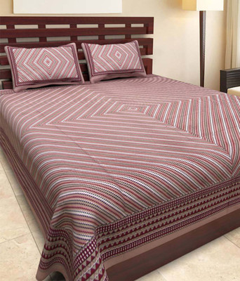 

Suraaj Fashion 250 TC Cotton Double King 3D Printed Bedsheet(Pack of 1, Multicolor)