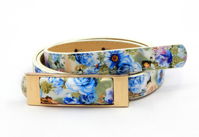

ELS Girls Casual Multicolor Artificial Leather, Synthetic Belt, Blue;white