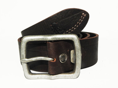 

SQUID BLUE Men Casual Brown Genuine Leather Belt, Black