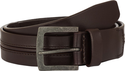 

FRONC Men Casual Brown Genuine Leather Belt