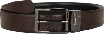 

FRONC Men Casual, Party, Formal, Evening Brown, Black Genuine Leather Reversible Belt