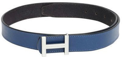 

Tommy Hilfiger Men Black, Blue Genuine Leather Belt, Cobalt blue;black