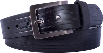 

U+N Men Casual Black Genuine Leather Belt