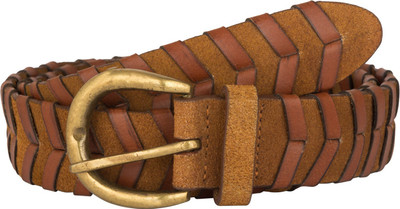 

FRONC Men Casual, Party, Formal, Evening Brown Genuine Leather Belt