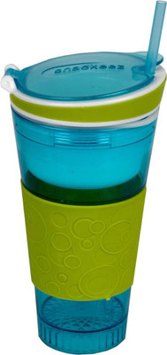 

FStyler 2-In-1 Snack And Drink Cup / Bottle / Water Bottle / Snacks Cup 600 Shaker(Pack of 1, Multicolor)