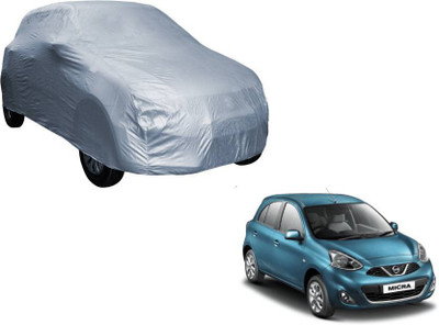 Neelkanth Sales Car Cover For Nissan Micra (With Mirror Pockets)(Silver, For 2016, 2017 Models)