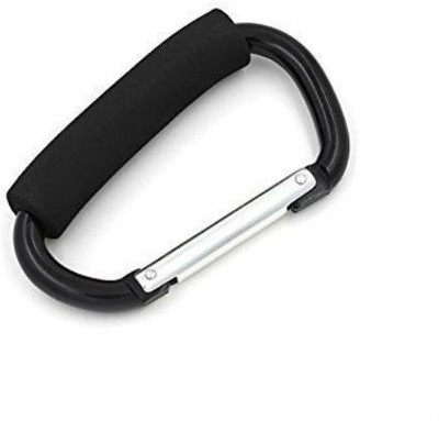 

Zahuu Aluminum Carabiner Large Snap Link Stroller Hooks with Soft Grip Locking Carabiner(Black)