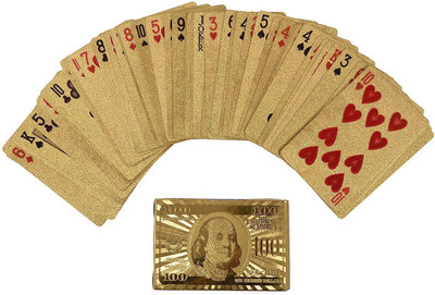 

Iris Trademark Poker 24 K Gold Playing Cards(Golden)