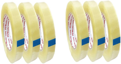 

AutoVHPR 6 Tape Pack 1.5 Inch Width 100 Meter Tape Roll Length per Tape Transparent A Cello Tape CelloTape (Manual)(Set of 6, Transparent)