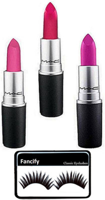 

fancify eyelashes & matte finish lipstick (set of 3)(Set of 4)