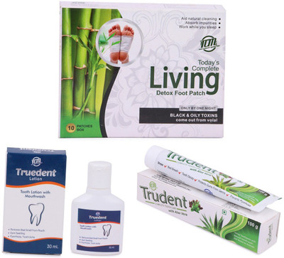 

TCM Tooth Paste And Detox Foot Patch With Mouth Wash Combo Pack(Set of 3)